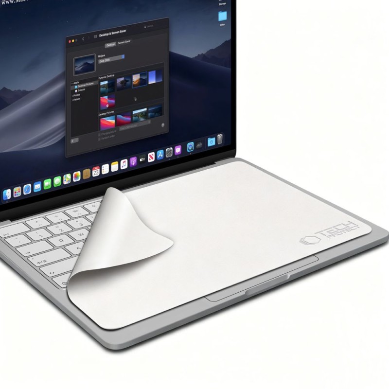 Tech-Protect Полираща кърпа от микрофибър за екрани за лаптоп 13–14 сива - Tech-Protect Полираща кърпа от микрофибър за екрани за лаптоп 13–14 сива - 5906302322824
