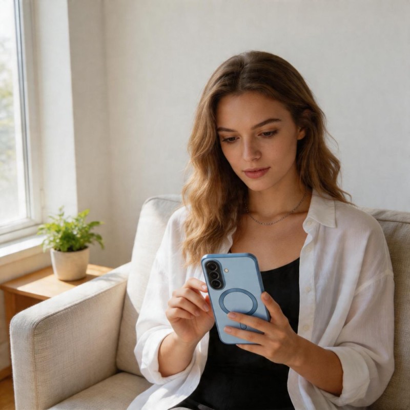 TECH-PROTECT MagFlex MagSafe защитен калъф за Samsung Galaxy A57 5G, Sky Blue - TECH-PROTECT MagFlex MagSafe защитен калъф за Samsung Galaxy A57 5G, Sky Blue - 5906302322848