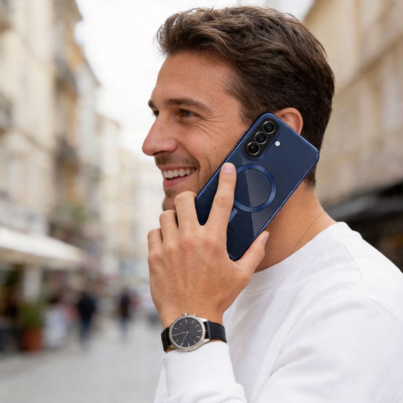 TECH-PROTECT MagFlex MagSafe силиконов калъф за Samsung Galaxy A57 5G Navy Blue (5906302322862) - 5906302322862
