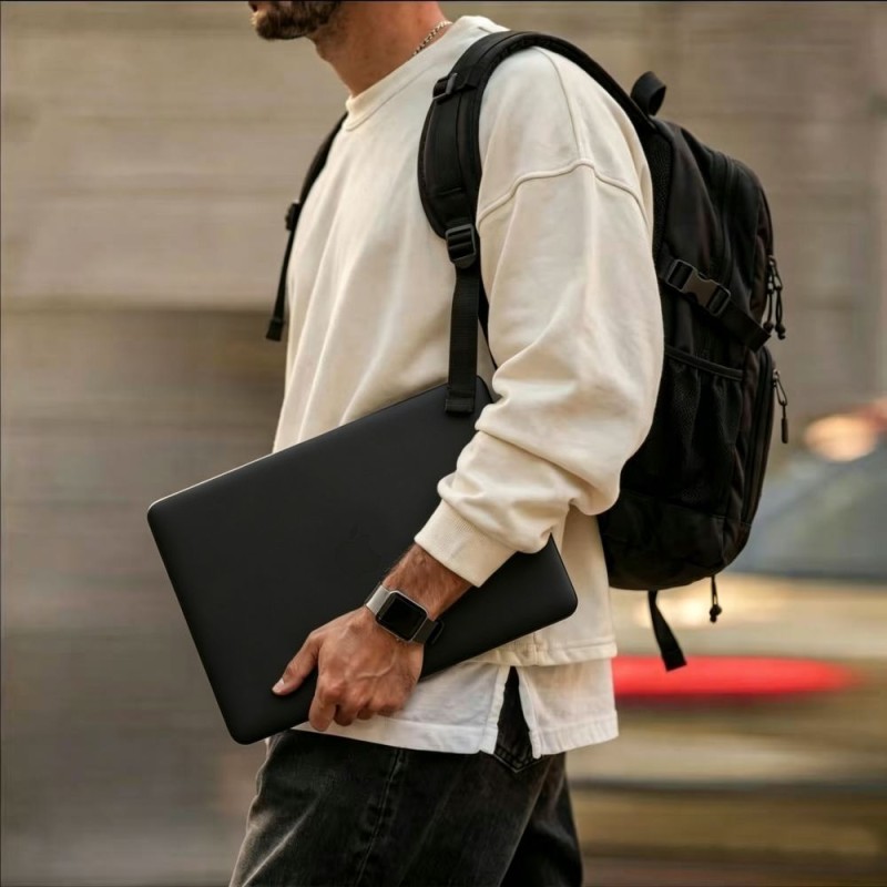 Tech-Protect Softshell кейс за MacBook Air 15 (M2–M5) 2023–2026, матово черно - Tech-Protect Softshell кейс за MacBook Air 15 (M2–M5) 2023–2026, матово черно - 5906302323081