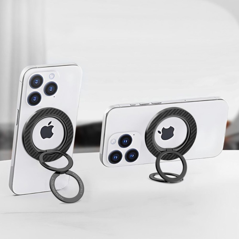 Tech-Protect MMR800 магнитен MagSafe пръстен за телефон Carbon Black - Tech-Protect MMR800 магнитен MagSafe пръстен за телефон Carbon Black - 5906302323159