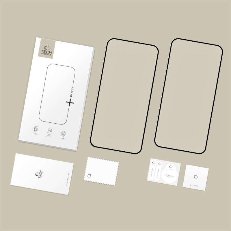 Tech-Protect Glass Fit+ закалено стъкло 2-pack за Motorola Moto G67 / G77 / G87 (BLACK) - Tech-Protect Glass Fit+ закалено стъкло 2-pack за Motorola Moto G67 / G77 / G87 (BLACK) - 5906302323241