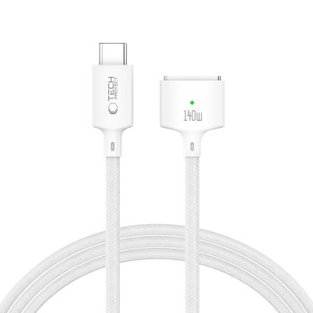 TECH-PROTECT MMC01 ULTRABOOST Магнитен кабел за MacBook USB-C към MagSafe 3 140W 200см Бял
