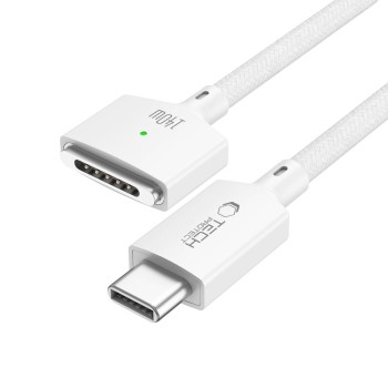 TECH-PROTECT MMC01 ULTRABOOST Магнитен кабел за MacBook USB-C към MagSafe 3 140W 200см Бял TECH-PROTECT MMC01 ULTRABOOST Магнитен кабел за MacBook USB-C към MagSafe 3 140W 200см Бял
