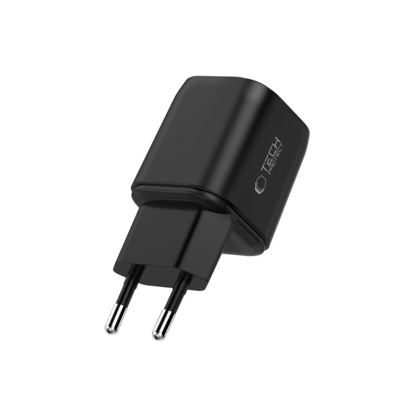 TECH-PROTECT NCA100W-GAN-AVS 3-портово мрежово зарядно PD 3.2 100W / QC3.0 Black TECH-PROTECT NCA100W-GAN-AVS 3-портово мрежово зарядно PD 3.2 100W / QC3.0 Black
