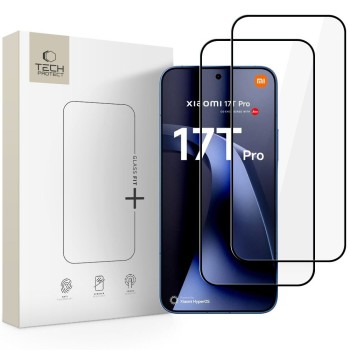 Tech-Protect Glass Fit+ 2-Pack закалено стъкло за Xiaomi 17T Pro (Black)