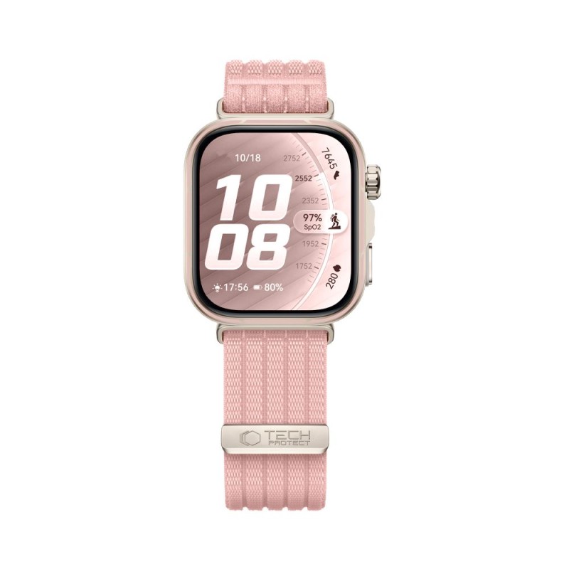 TECH-PROTECT Nylon Sport каишка за HUAWEI WATCH FIT 3/4/4 PRO/5/5 PRO (Light Pink) - TECH-PROTECT Nylon Sport каишка за HUAWEI WATCH FIT 3/4/4 PRO/5/5 PRO (Light Pink) - 5906302323630