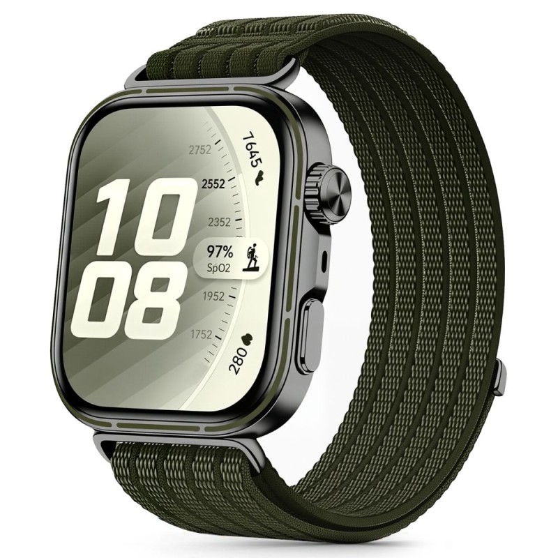 Tech-Protect Nylon Sport каишка за Huawei Watch Fit 3 / 4 / 4 Pro / 5 / 5 Pro Military Green - Tech-Protect Nylon Sport каишка за Huawei Watch Fit 3 / 4 / 4 Pro / 5 / 5 Pro Military Green - 5906302323647