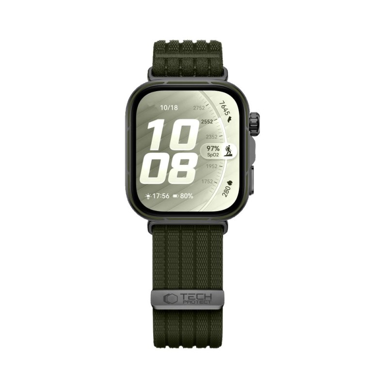 Tech-Protect Nylon Sport каишка за Huawei Watch Fit 3 / 4 / 4 Pro / 5 / 5 Pro Military Green - Tech-Protect Nylon Sport каишка за Huawei Watch Fit 3 / 4 / 4 Pro / 5 / 5 Pro Military Green - 5906302323647