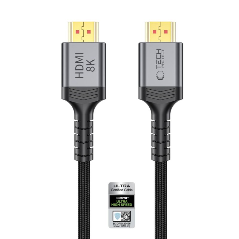 Tech-Protect UltraBoost HDMI 2.1 кабел 4K 120Hz / 8K 60Hz 300см, черен - Tech-Protect UltraBoost HDMI 2.1 кабел 4K 120Hz / 8K 60Hz 300см, черен - 5906302323692
