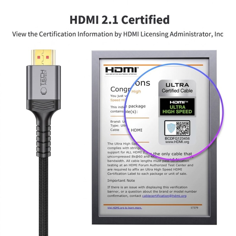 Tech-Protect UltraBoost HDMI 2.1 кабел 4K 120Hz / 8K 60Hz 300см, черен - Tech-Protect UltraBoost HDMI 2.1 кабел 4K 120Hz / 8K 60Hz 300см, черен - 5906302323692