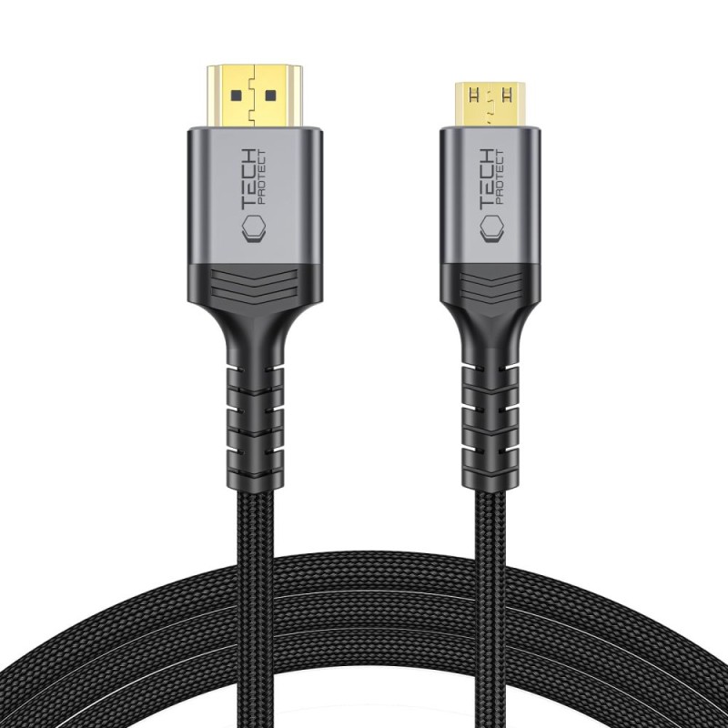 Tech-Protect UltraBoost Mini HDMI към HDMI 2.1 кабел, Mini HDMI към HDMI, 8K 60Hz, Dynamic HDR, 200 см, черен (SKU: 5906302323708) - Tech-Protect UltraBoost Mini HDMI към HDMI 2.1 кабел, Mini HDMI към HDMI, 8K 60Hz, Dynamic HDR, 200 см, черен (SKU: 5906302323708) - 5906302323708
