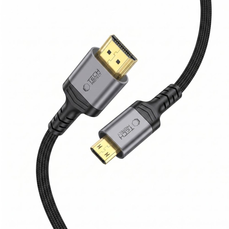 Tech-Protect UltraBoost Mini HDMI към HDMI 2.1 кабел, Mini HDMI към HDMI, 8K 60Hz, Dynamic HDR, 200 см, черен (SKU: 5906302323708) - Tech-Protect UltraBoost Mini HDMI към HDMI 2.1 кабел, Mini HDMI към HDMI, 8K 60Hz, Dynamic HDR, 200 см, черен (SKU: 5906302323708) - 5906302323708
