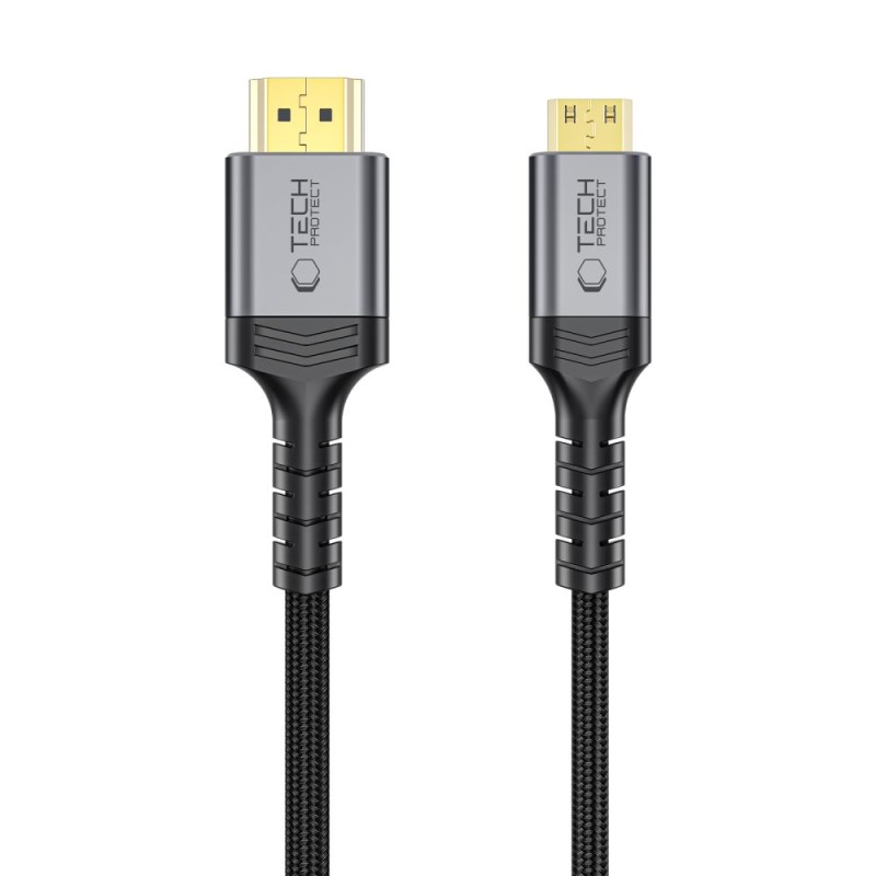 Tech-Protect UltraBoost Mini HDMI към HDMI 2.1 кабел, Mini HDMI към HDMI, 8K 60Hz, Dynamic HDR, 200 см, черен (SKU: 5906302323708) - Tech-Protect UltraBoost Mini HDMI към HDMI 2.1 кабел, Mini HDMI към HDMI, 8K 60Hz, Dynamic HDR, 200 см, черен (SKU: 5906302323708) - 5906302323708
