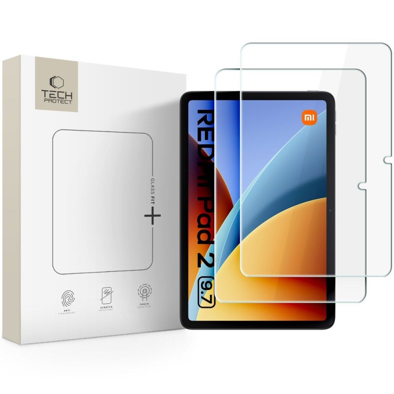 Твърдо стъкло Tech-Protect Glass Fit+ (2 броя) за Xiaomi Redmi Pad 2 9.7 Clear - Твърдо стъкло Tech-Protect Glass Fit+ (2 броя) за Xiaomi Redmi Pad 2 9.7 Clear - 5906302323715