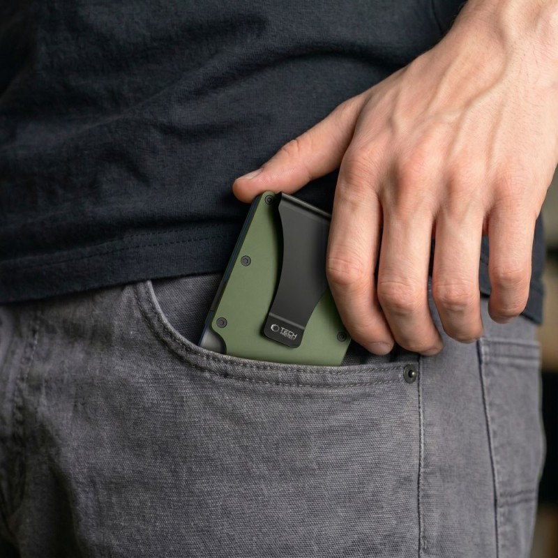 Tech-Protect Thorn RFID портфейл за карти Military Green - 5906302323814