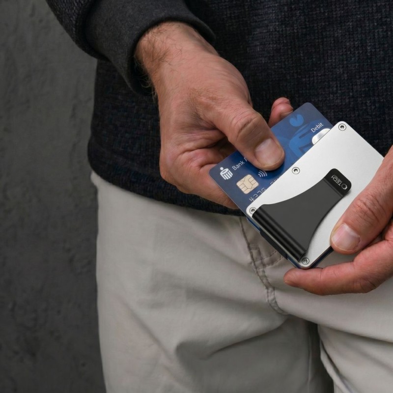 TECH-PROTECT THORN RFID портфейл за карти, стомана, сребрист - TECH-PROTECT THORN RFID портфейл за карти, стомана, сребрист - 5906302323821