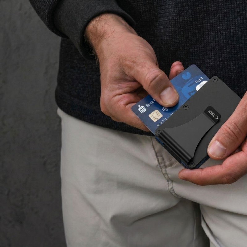 Tech-Protect Thorn RFID портмоне за карти, черно - Tech-Protect Thorn RFID портмоне за карти, черно - 5906302323838