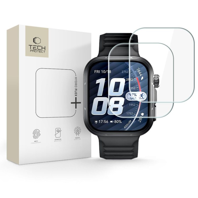 Хидрогелно фолио Tech-Protect Hydro flex+ (2 броя) за Huawei Watch Fit 5 Pro CLEAR - Хидрогелно фолио Tech-Protect Hydro flex+ (2 броя) за Huawei Watch Fit 5 Pro CLEAR - 5906302323852