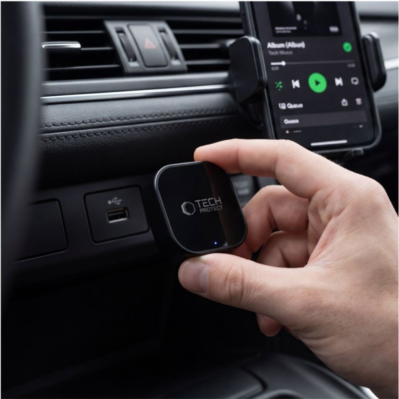 Tech-Protect Ultraboost CA01 адаптер за Apple CarPlay / Android Auto (USB, Bluetooth 5.4, Wi‑Fi 5.8 GHz) матово черен - Tech-Protect Ultraboost CA01 адаптер за Apple CarPlay / Android Auto (USB, Bluetooth 5.4, Wi‑Fi 5.8 GHz) матово черен - 5906302323876