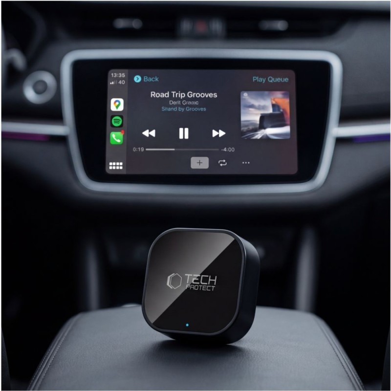 Tech-Protect Ultraboost CA01 адаптер за Apple CarPlay / Android Auto (USB, Bluetooth 5.4, Wi‑Fi 5.8 GHz) матово черен - Tech-Protect Ultraboost CA01 адаптер за Apple CarPlay / Android Auto (USB, Bluetooth 5.4, Wi‑Fi 5.8 GHz) матово черен - 5906302323876