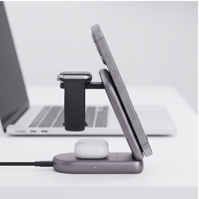 TECH-PROTECT A53 3в1 магнитно MagSafe безжично зарядно 25W Qi2.2 (тъмносиво) TECH-PROTECT A53 3в1 магнитно MagSafe безжично зарядно 25W Qi2.2 (тъмносиво)