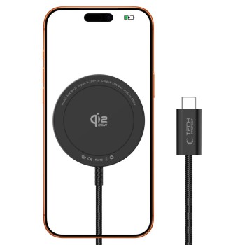 TECH-PROTECT A54 Магнитна MagSafe безжична зарядна 25W Qi2.2 Black (SKU: 5906302323913)