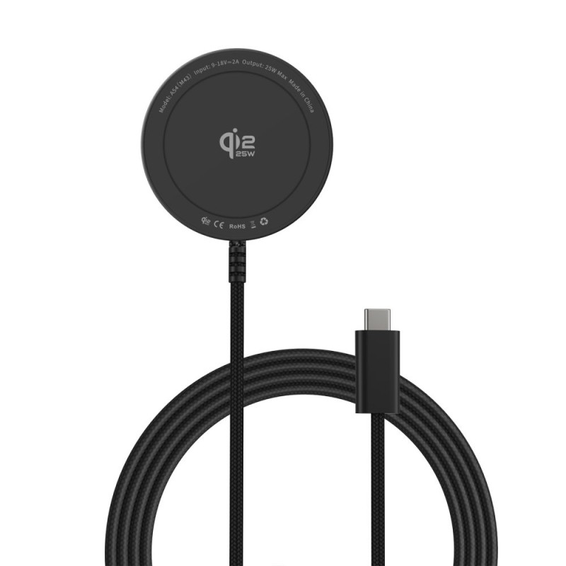 TECH-PROTECT A54 Магнитна MagSafe безжична зарядна 25W Qi2.2 Black (SKU: 5906302323913) TECH-PROTECT A54 Магнитна MagSafe безжична зарядна 25W Qi2.2 Black (SKU: 5906302323913)