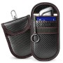 Tech-Protect KLR100 Pouch калъф за ключове без ключ (Keyless) за блокиране на RFID сигнали, карбон черно/червено