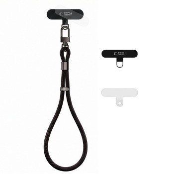 TECH-PROTECT C11S Rope Wrist Strap Обсидиан Черно