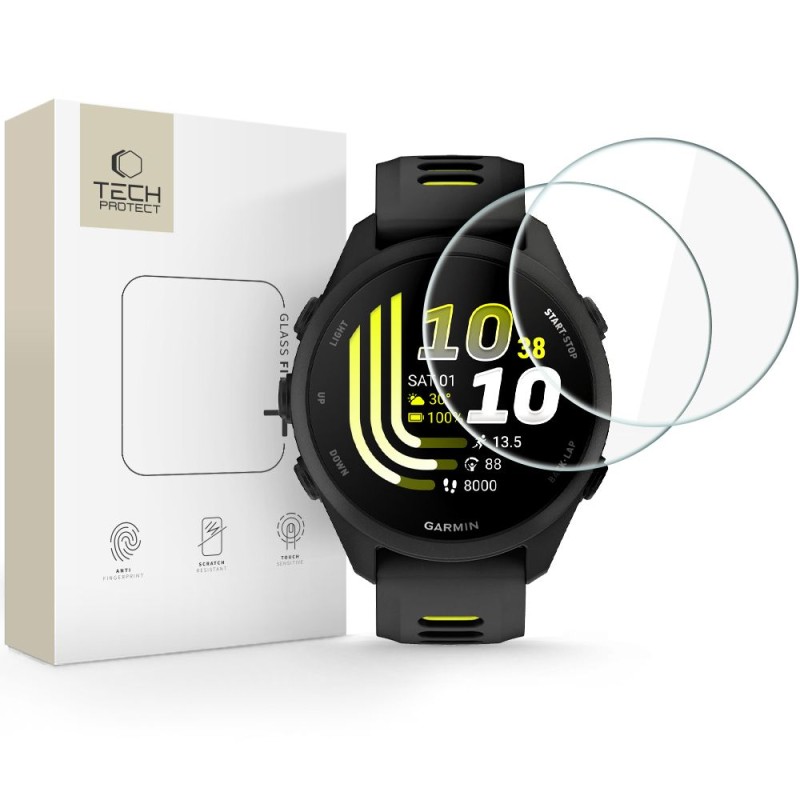 Tech-Protect Glass Fit+ – закалено стъкло 2 бр. за Garmin Forerunner 70 / 170 (CLEAR) - 5906302324316