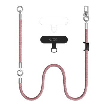 TECH-PROTECT C10S Rope crossbody & гривна Dusty Rose/Titanium