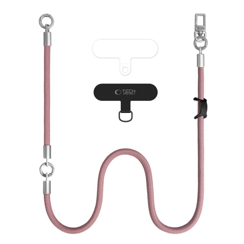 TECH-PROTECT C10S Rope crossbody & гривна Dusty Rose/Titanium - TECH-PROTECT C10S Rope crossbody & гривна Dusty Rose/Titanium - 5906302324354