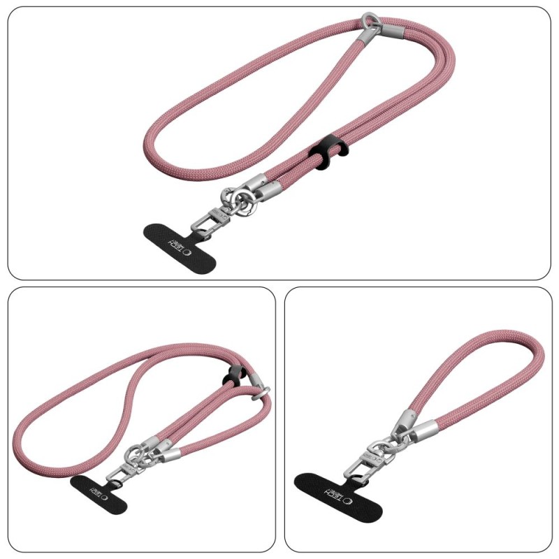 TECH-PROTECT C10S Rope crossbody & гривна Dusty Rose/Titanium - TECH-PROTECT C10S Rope crossbody & гривна Dusty Rose/Titanium - 5906302324354