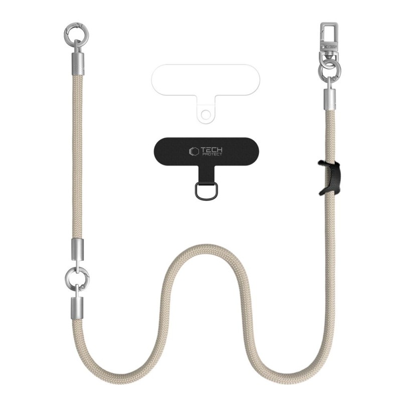 Tech-Protect C10S Rope Crossbody & Wrist Desert Beige/Titanium (2 в 1) - Tech-Protect C10S Rope Crossbody & Wrist Desert Beige/Titanium (2 в 1) - 5906302324361