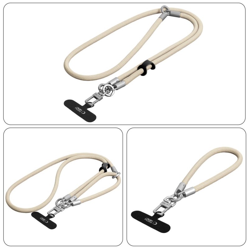 Tech-Protect C10S Rope Crossbody & Wrist Desert Beige/Titanium (2 в 1) - Tech-Protect C10S Rope Crossbody & Wrist Desert Beige/Titanium (2 в 1) - 5906302324361
