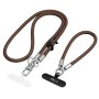 TECH-PROTECT C10S Rope crossbody & wrist каишка с въже Walnut Brown/Titanium