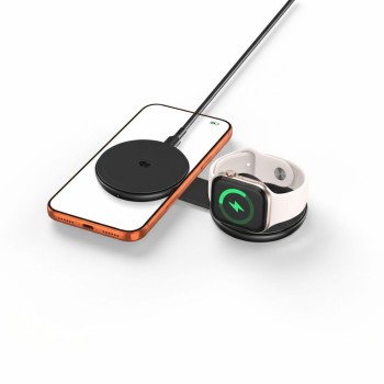 Tech-Protect A55 2in1 магнитно MagSafe безжично зарядно 25W Qi2.2 Black Tech-Protect A55 2in1 магнитно MagSafe безжично зарядно 25W Qi2.2 Black