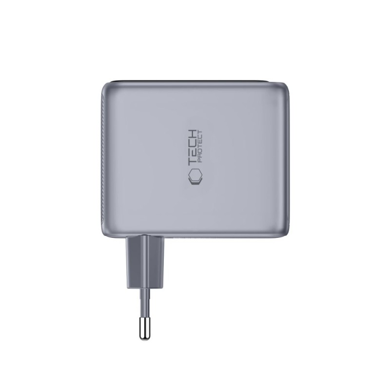 TECH-PROTECT POWERVISION NC100W-GaN 3-портова мрежова зарядна 100W PD / QC3.0 (тъмносив) TECH-PROTECT POWERVISION NC100W-GaN 3-портова мрежова зарядна 100W PD / QC3.0 (тъмносив)