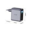 TECH-PROTECT POWERVISION NC100W-GaN 3-портова мрежова зарядна 100W PD / QC3.0 (тъмносив) TECH-PROTECT POWERVISION NC100W-GaN 3-портова мрежова зарядна 100W PD / QC3.0 (тъмносив)