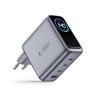 TECH-PROTECT POWERVISION NC140W-GaN 4-портов мрежов зарядeн адаптер 140W, PD + QC3.0 (тъмносив) TECH-PROTECT POWERVISION NC140W-GaN 4-портов мрежов зарядeн адаптер 140W, PD + QC3.0 (тъмносив)