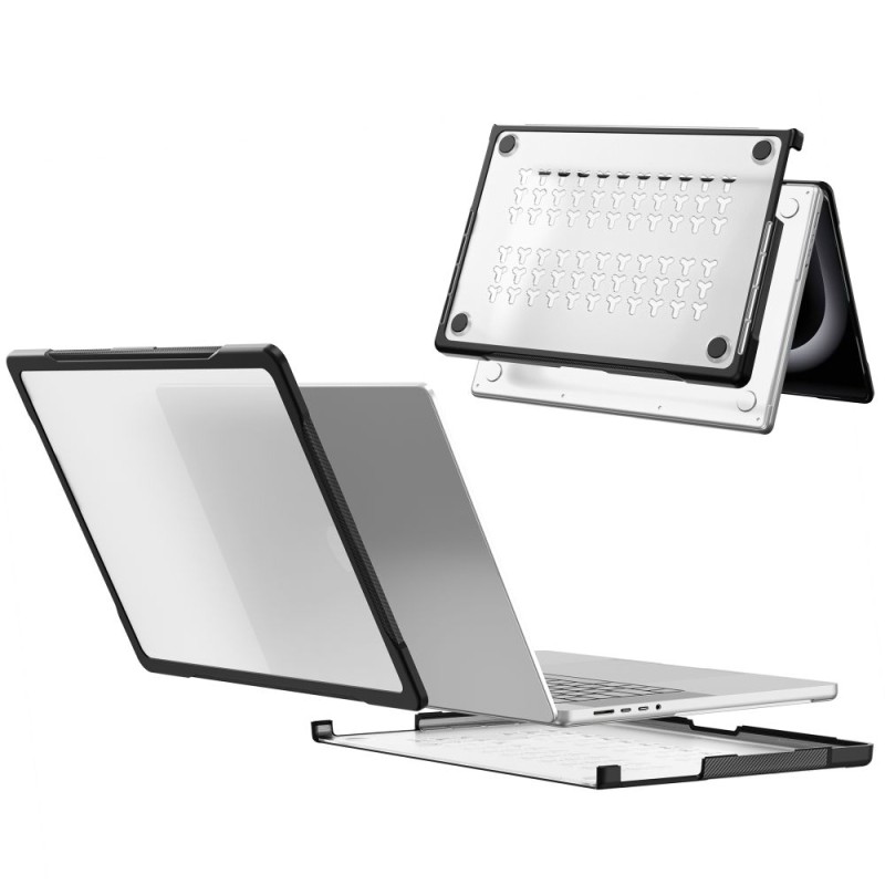 TECH-PROTECT VELAR защита за MacBook Pro 16 (M1–M5 / M5 Pro / M5 Pro Max) 2021–2026, черна матова/прозрачна - 5906302324521