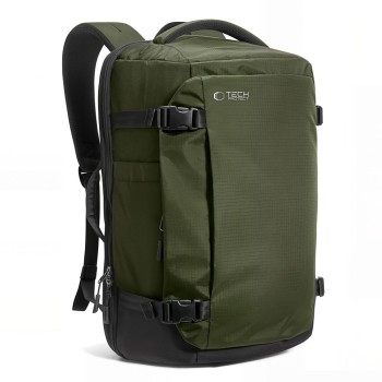Tech-Protect Defender S70 самолетен ранец за лаптоп 24 л, 40×30×20 см – Military Green (Ryanair & Wizz Air)