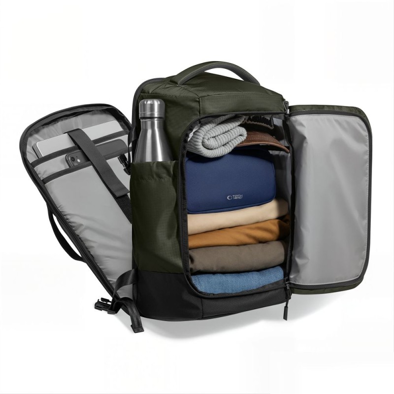 Tech-Protect Defender S70 самолетен ранец за лаптоп 24 л, 40×30×20 см – Military Green (Ryanair & Wizz Air) Tech-Protect Defender S70 самолетен ранец за лаптоп 24 л, 40×30×20 см – Military Green (Ryanair & Wizz Air)