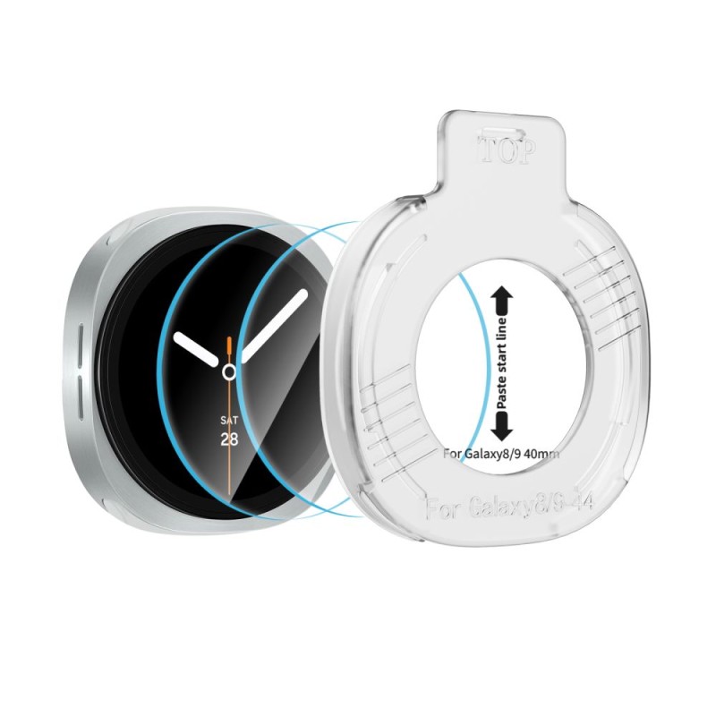 Tech-Protect Easy Set+ 2-Pack закалено стъкло за Samsung Galaxy Watch 8/9 (40 мм) Clear Tech-Protect Easy Set+ 2-Pack закалено стъкло за Samsung Galaxy Watch 8/9 (40 мм) Clear