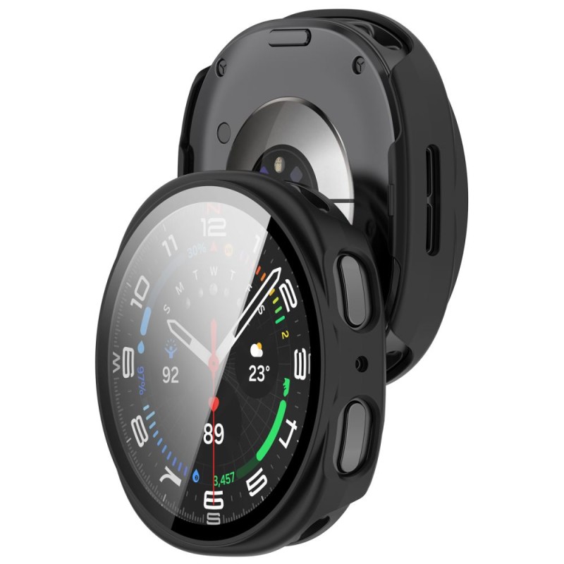 TECH-PROTECT DEFENSE 2-PACK за Samsung Galaxy Watch 8/9 (40 mm) – черно + прозрачно
