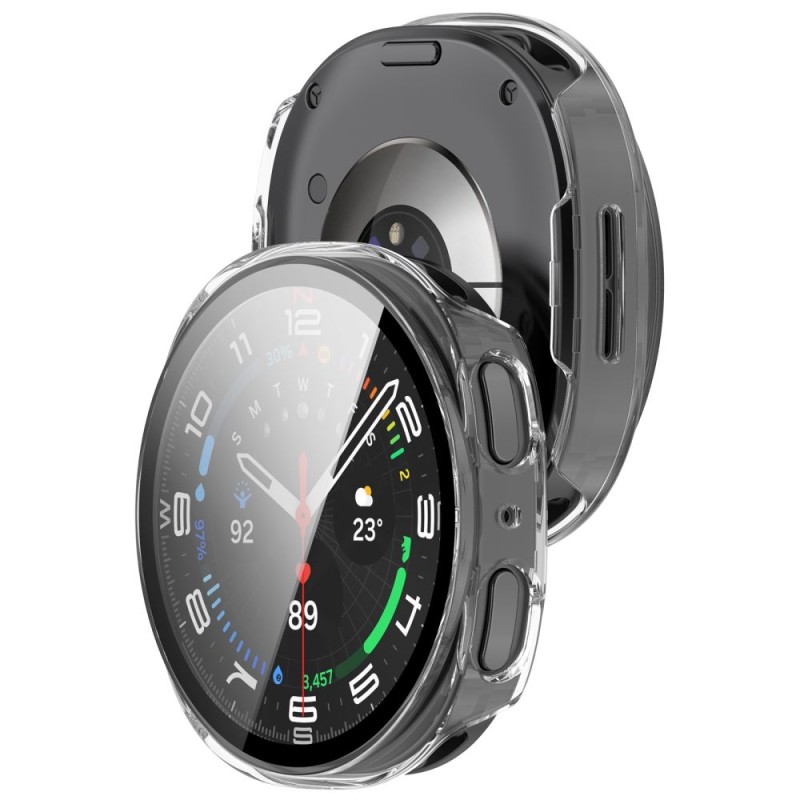 TECH-PROTECT DEFENSE 2-PACK за Samsung Galaxy Watch 8/9 (40 mm) – черно + прозрачно