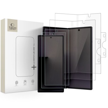 Tech-Protect Easy Set Foil & Glass Fit+ 4в1 протектор за Samsung Galaxy Z Fold 8 Ultra Clear (2x стъкло 9H + 2x хидрогел фолио Hydro Flex+)