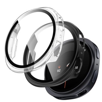 TECH-PROTECT DEFENSE 2-PACK за Samsung Galaxy Watch 8 / 9 (44 мм) – матово черно + прозрачно