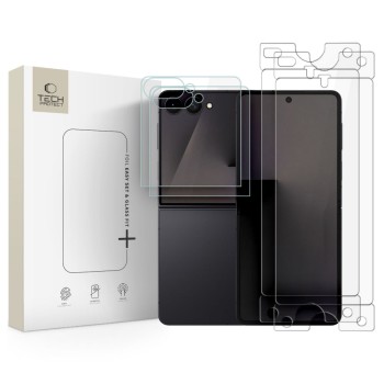 Tech-Protect Easy Set Foil & Glass Fit+ 4in1 — комплект за Samsung Galaxy Z Flip 7 / 8 (Clear)